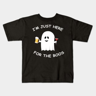 I'm just here for the boos Shirt Funny Halloween Tee Kids T-Shirt